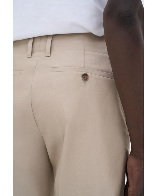 Filippa K Natural Cotton Tailored Trousers for men