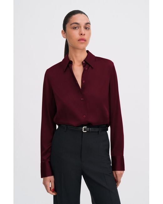 Filippa K Red Silk Shirt