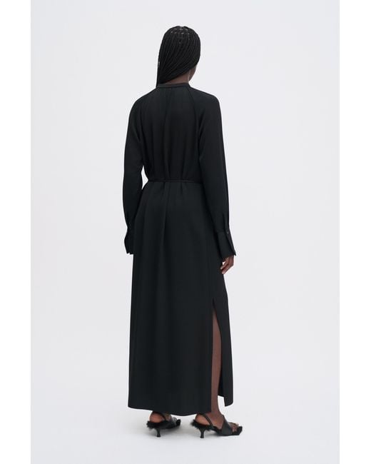Filippa K Black Gathered Raglan Dress