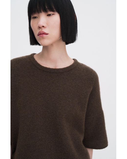 Filippa K Brown Wool Yak Tee