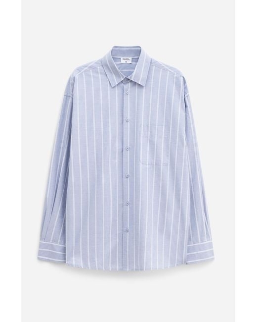 Filippa K Blue Striped Cotton Poplin Shirt for men