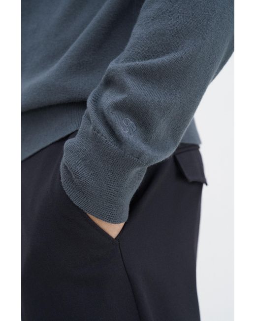 Filippa K Blue Knitted Polo Shirt for men