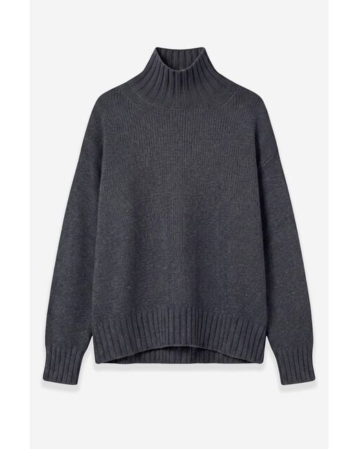 Filippa K Blue Cashmere Turtleneck Sweater