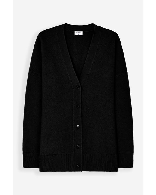 Filippa K Black Hourglass Felted Cardigan