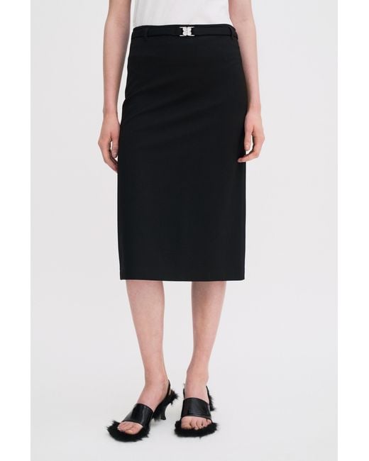 Filippa K Blue Belted Jersey Skirt