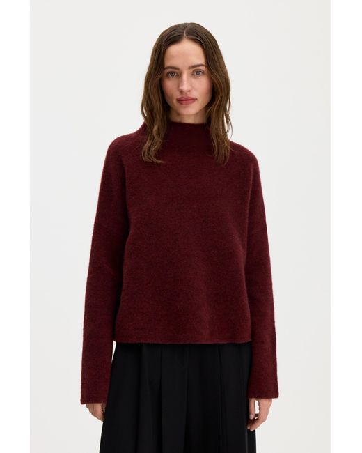 Filippa K Red Mika Yak Funnelneck Sweater