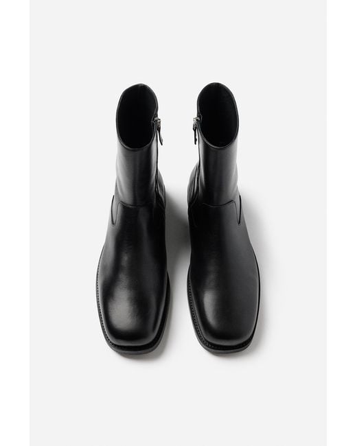 Filippa K Black Leather Ankle Boot for men