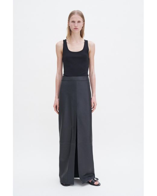 Filippa K Blue Leather Pencil Skirt