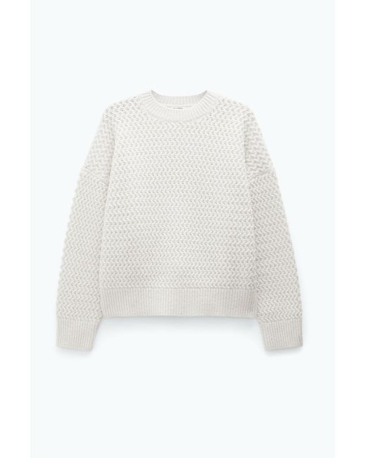 Filippa K White Zig Zag Sweater