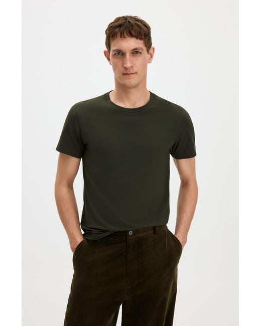 Filippa K Green Stretch Cotton Tee for men