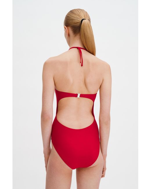 Filippa K Red Strap Swimsuit