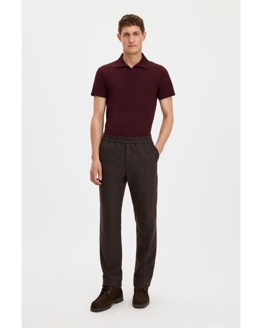 Filippa K Red Stretch Cotton Polo T-Shirt for men