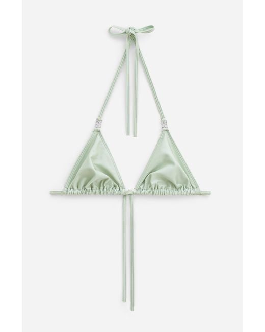 Filippa K White Triangle Bikini Top