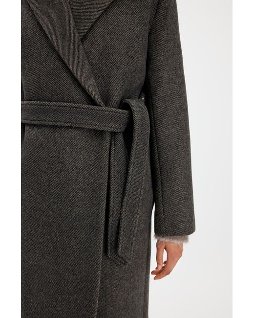 Filippa K Black Charlotte Twill Belted Coat