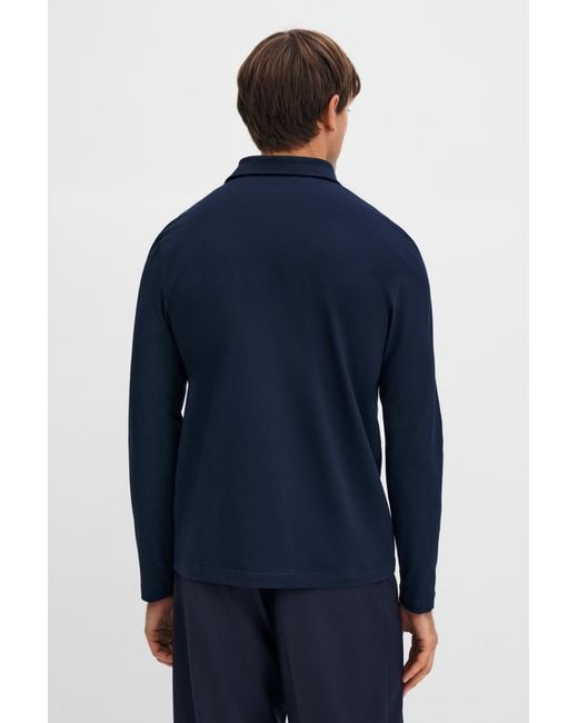 Filippa K Blue Luke Stretch Polo Shirt for men