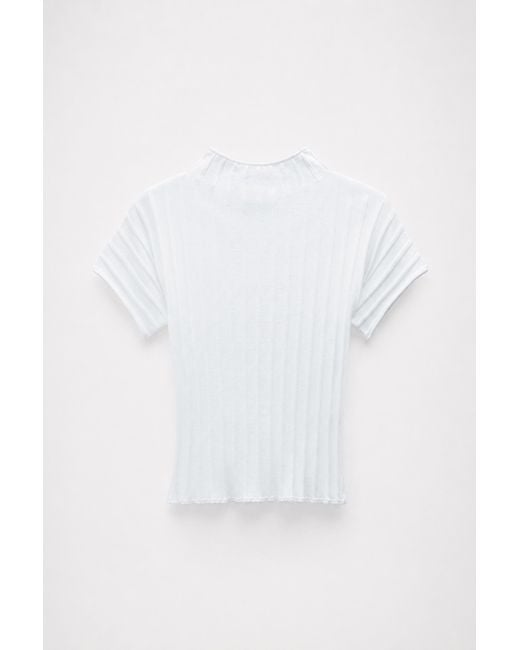 Filippa K White Mock Neck Top