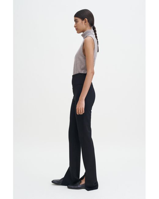 Filippa K White Split Hem Jersey Trousers