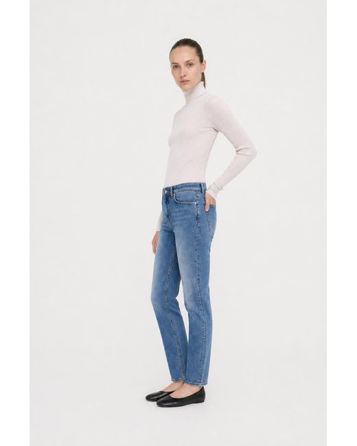 Filippa K White Rib Roller Neck Sweater