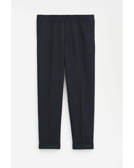 Filippa K Black Terry Cropped Trousers for men