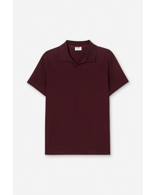 Filippa K Red Stretch Cotton Polo T-Shirt for men