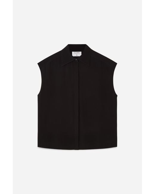 Filippa K Blue Cap Sleeve Blouse
