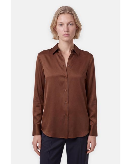 Filippa K Brown Silk Shirt