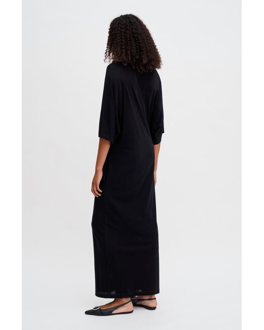 Filippa K Black Crepe Jersey Batwing Dress