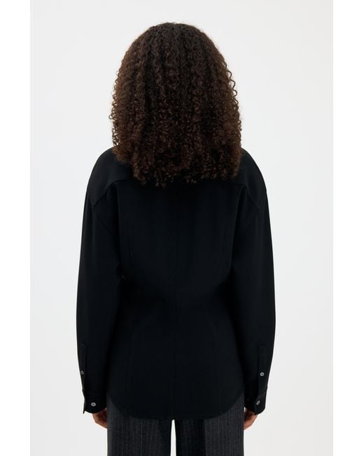 Filippa K Black Draped Hourglass Overshirt