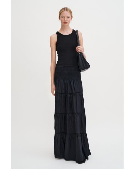 Filippa K Black Voile Smock Skirt