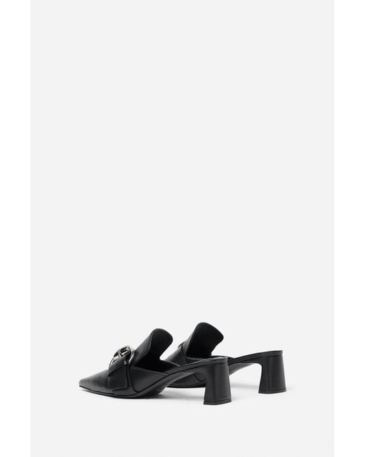 Filippa K White Buckle Kitten Mule