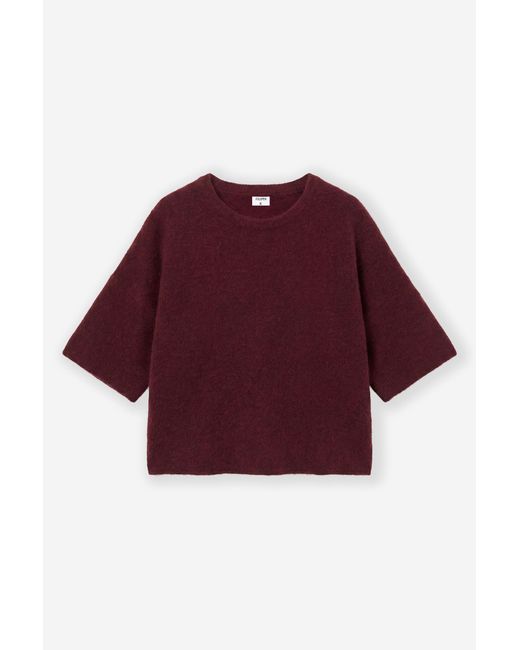 Filippa K Red Wool Yak Tee