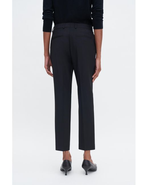 Filippa K Black Emma Cropped Cool Wool Trouser