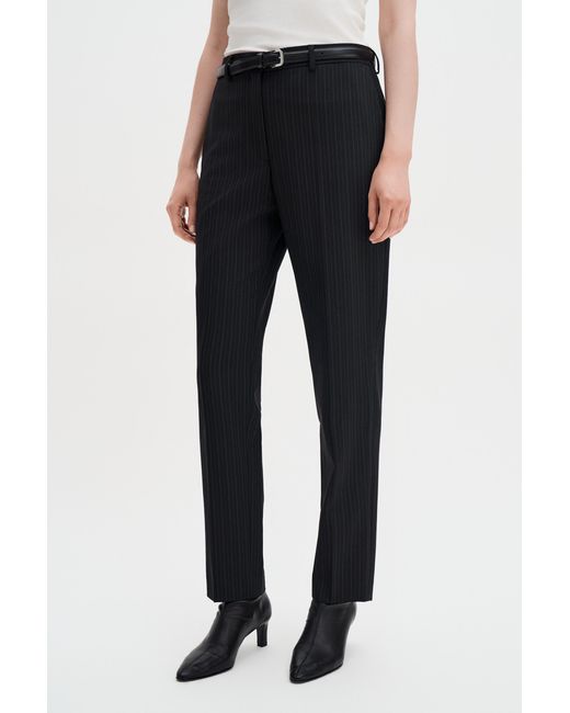 Filippa K Blue Emma Cropped Pinstripe Trouser