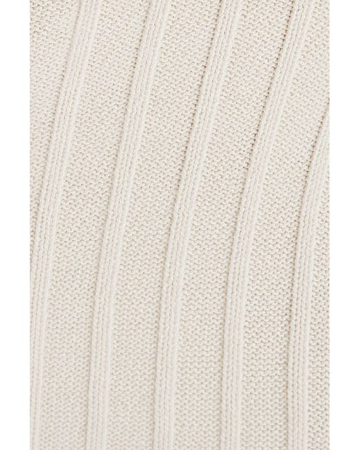 Filippa K White Cotton Rib Knit Skirt
