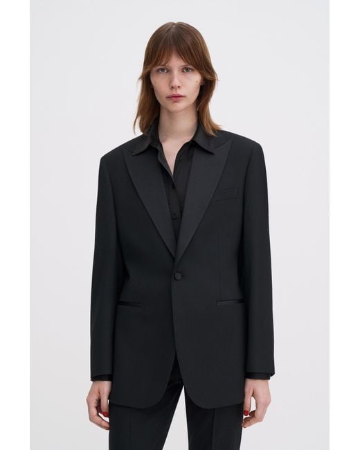 Filippa K Black Hourglass Tuxedo Blazer
