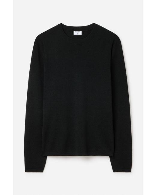 Filippa K Black Wool Milano Knit Sweater for men