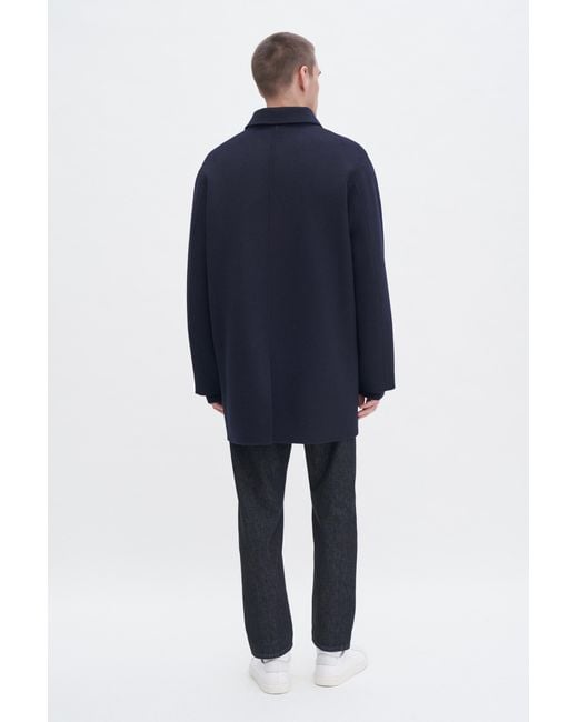 Filippa K Blue James Doublé Overcoat for men