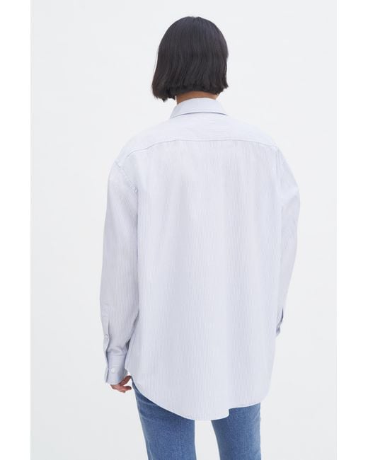 Filippa K White Cotton Stripe Shirt