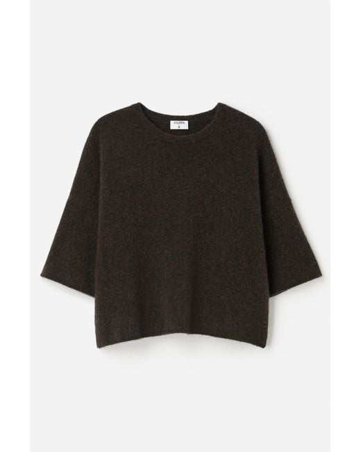 Filippa K Black Wool Yak Tee