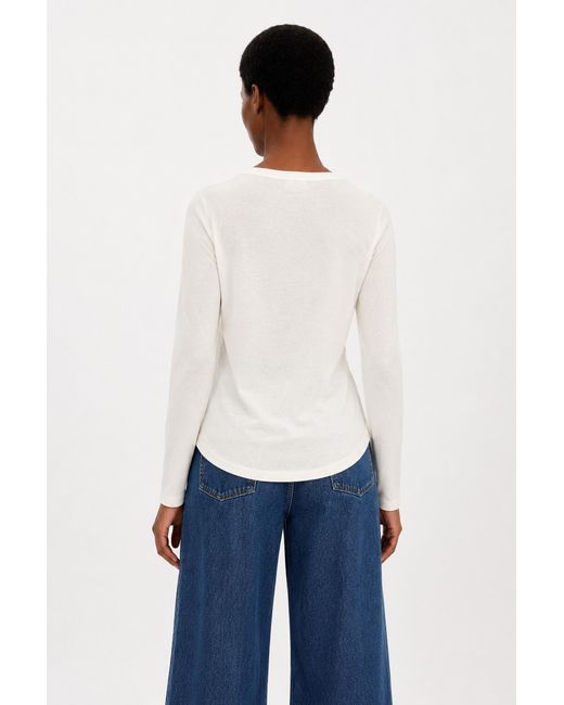 Filippa K White Lyocell Cashmere Henley