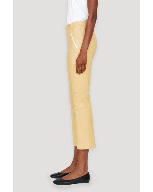 Filippa K Yellow Kick Flare Leather Trousers