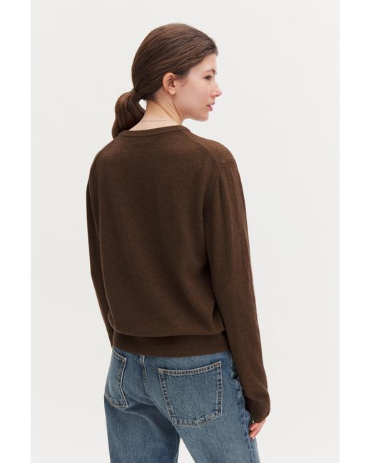 Filippa K Brown Soft Wool Crewneck Sweater