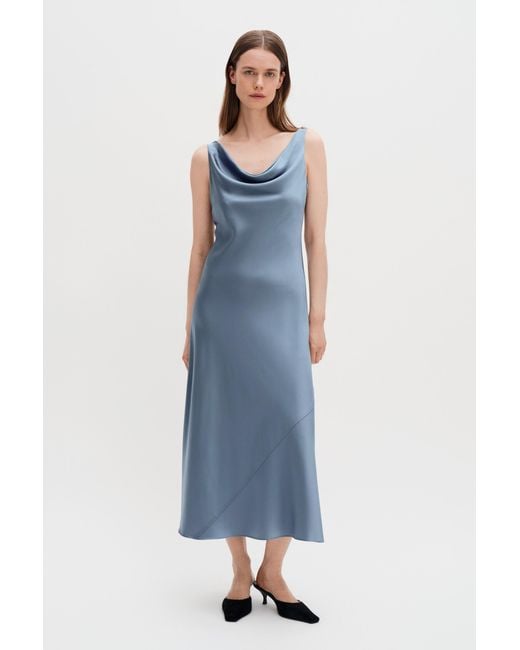 Filippa K Blue Waterfall Strap Dress
