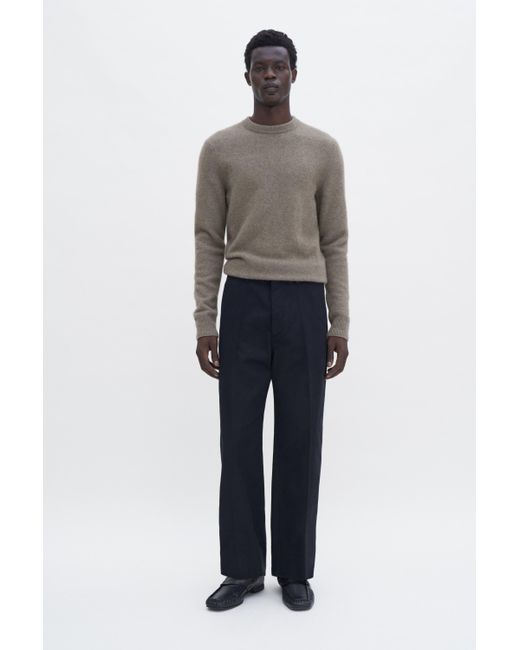 Filippa K Black Oversized Cropped Work Trousers for men