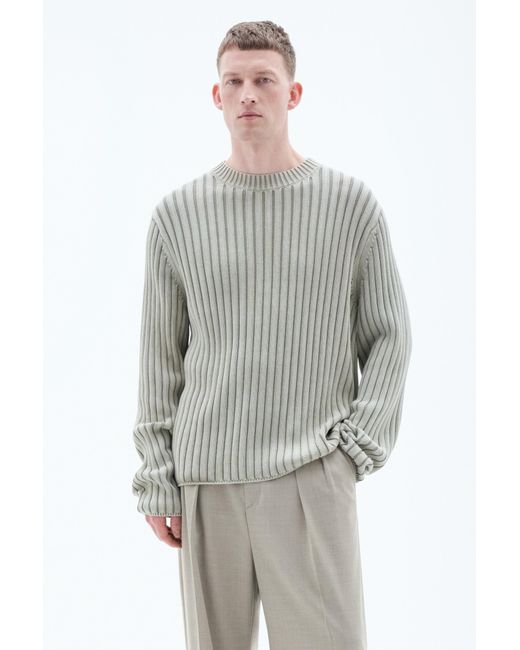 Filippa K Gray Rib Sweater for men