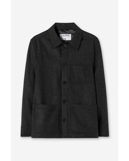Filippa K Black Taylor Flannel Jacket for men