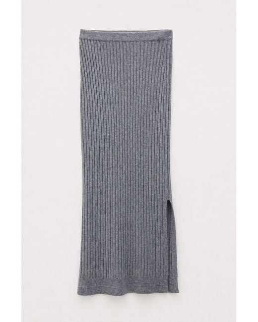 Filippa K Gray Rib Knit Skirt