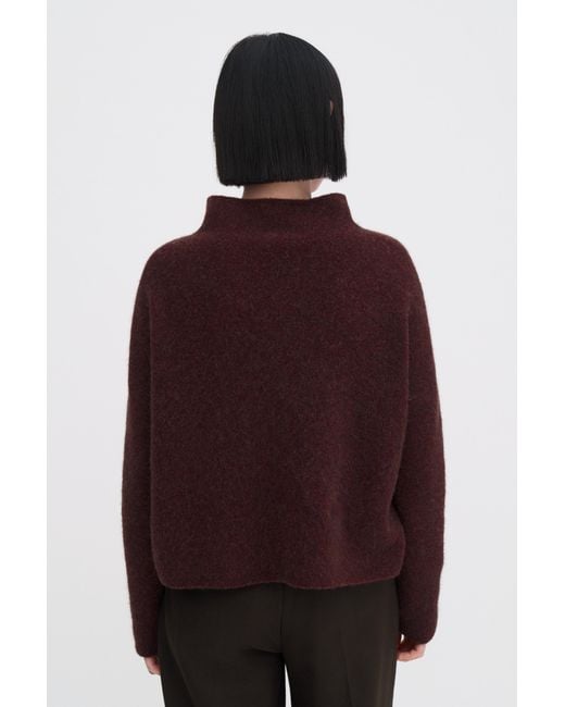 Filippa K Red Mika Yak Funnelneck Sweater