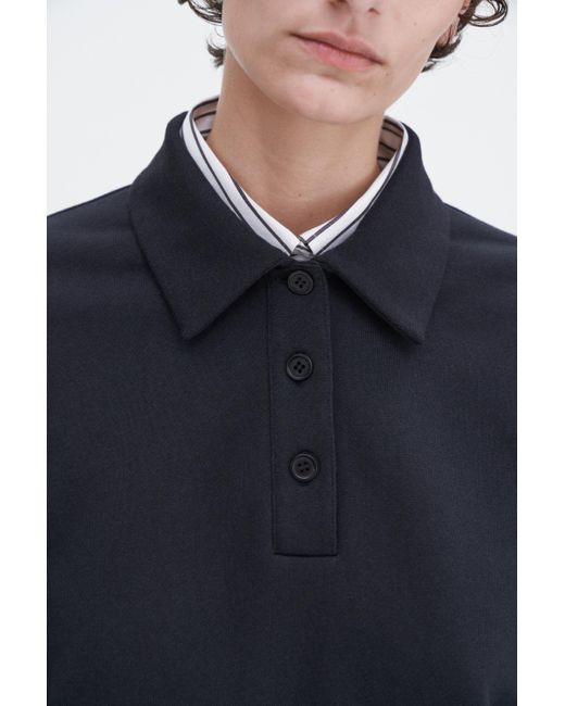 Filippa K Blue Polo Sweatshirt