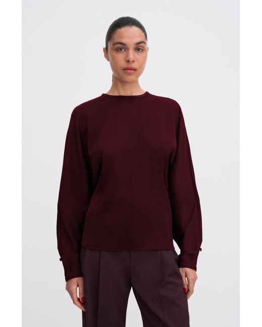 Filippa K Red Batwing Top
